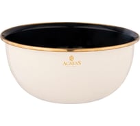 Эмалированная миска с пластиковой крышкой Agness серия ТЮДОР, 24x10.5 см, 2.8л 950-317