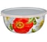 Эмалированная миска с пластиковой крышкой Agness серия МАКИ, 24x10, 5 см, 2.8 л 950-469 2
