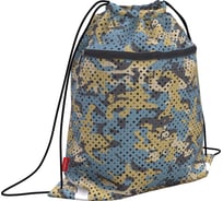 Мешок для обуви ErichKrause, с карманом на молнии, 500x410 мм, Dots vs Camo 52149