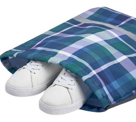Мешок для обуви с боковым карманом ErichKrause Forest Tartan 500x410 мм 54834