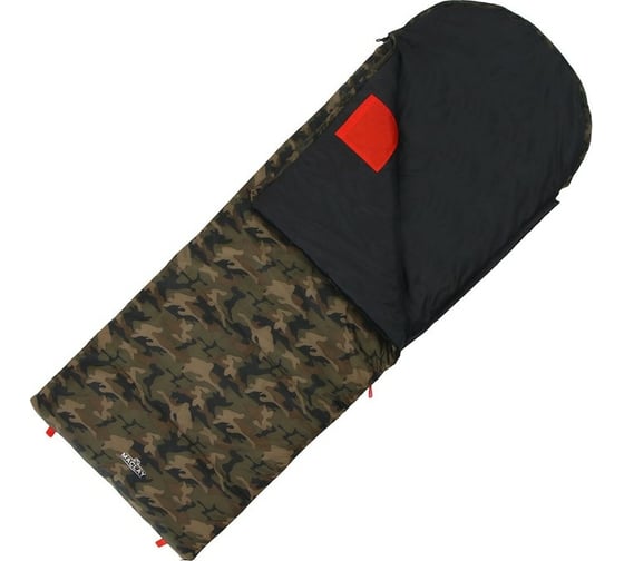 Четырехслойный спальник Maclay camping comfort cold L, одеяло+подголовник, 185х70 см 6478996