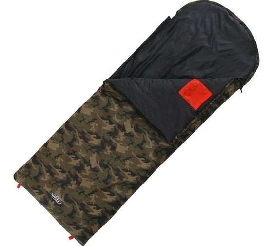 Четырехслойный спальник Maclay camping comfort cold R, одеяло+подголовник, 185х70 см 6478997