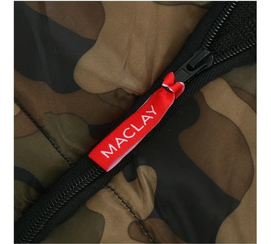 Четырехслойный спальник Maclay camping comfort cold R, одеяло+подголовник, 185х70 см 6478997