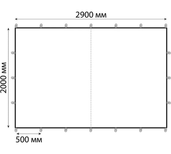 Туристический тент Tplus 2000x2900 мм, оксфорд 210, красный T019964