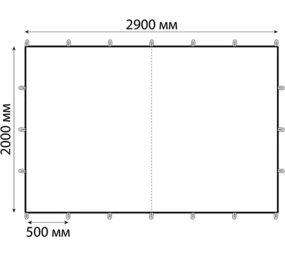 Туристический тент Tplus 2000x2900 мм, оксфорд 240, чёрный T019960