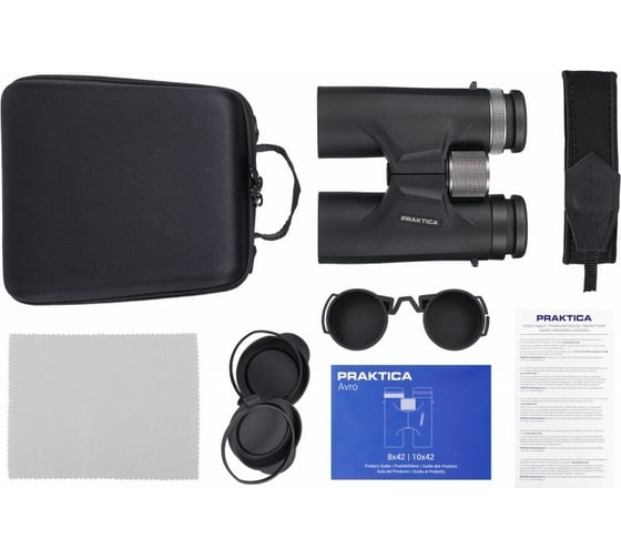 Бинокль Praktica Avro 10x42, водозащита, черный PRA281