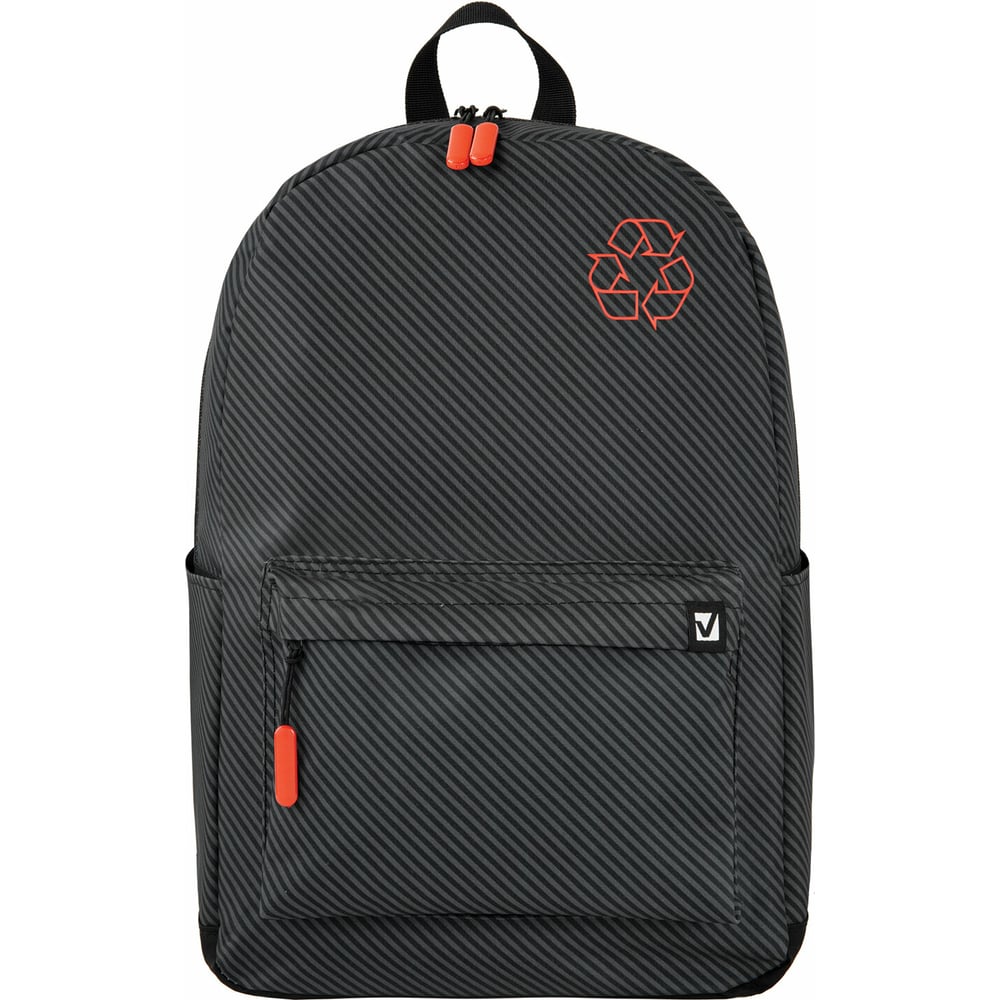 Универсальный эргономичный рюкзак BRAUBERG ENERGETIC, Recycle, черный ...