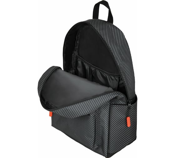 Универсальный эргономичный рюкзак BRAUBERG ENERGETIC, Recycle, черный, 43x30x16см, 270796
