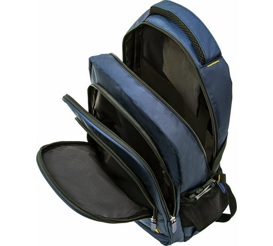 Универсальный рюкзак BRAUBERG TITANIUM, синий с желтыми вставками, 45x28x18см, 270768