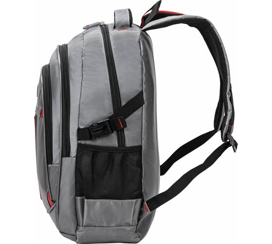 Универсальный рюкзак BRAUBERG TITANIUM, серый, красные вставки, 45x28x18см, 270767