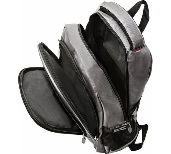 Универсальный рюкзак BRAUBERG TITANIUM, серый, красные вставки, 45x28x18см, 270767