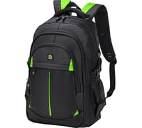 Универсальный рюкзак BRAUBERG TITANIUM, черный с салатовыми вставками, 45x28x18см, 270766