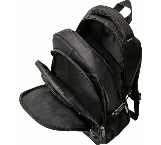 Универсальный рюкзак BRAUBERG TITANIUM, черный с салатовыми вставками, 45x28x18см, 270766