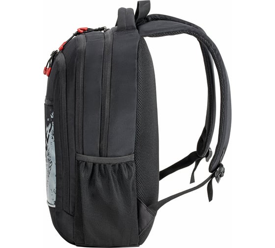 Универсальный рюкзак BRAUBERG URBAN, 3 отделения, светоотраж., Darkness, черный, 45x30x14см, 270754