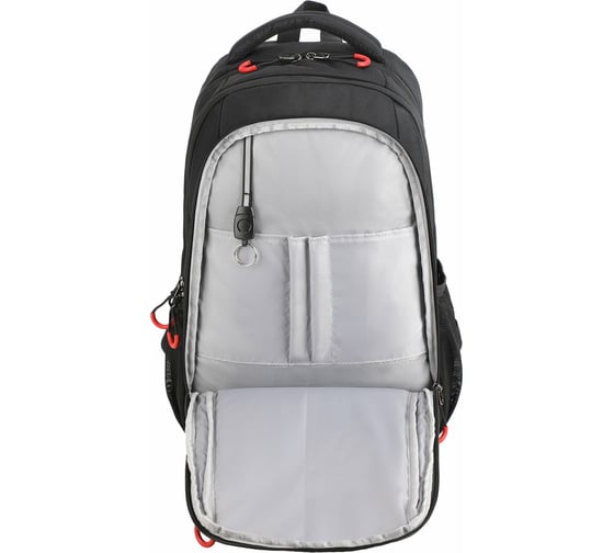 Универсальный рюкзак BRAUBERG URBAN, 3 отделения, светоотраж., Darkness, черный, 45x30x14см, 270754