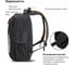 Универсальный рюкзак BRAUBERG URBAN, 3 отделения, светоотраж., Darkness, черный, 45x30x14см, 270754 9