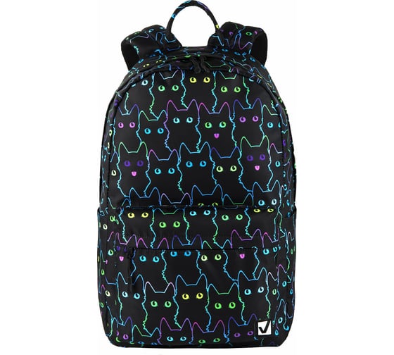 Универсальный рюкзак с карманом для ноутбука BRAUBERG DREAM, Neon cats, 42x26x14см, 270771 1