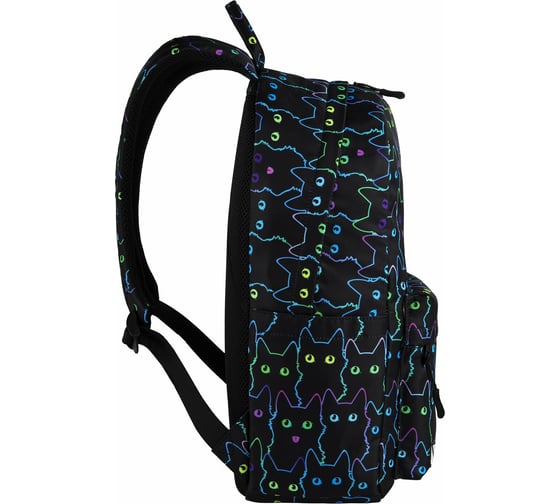 Универсальный рюкзак с карманом для ноутбука BRAUBERG DREAM, Neon cats, 42x26x14см, 270771