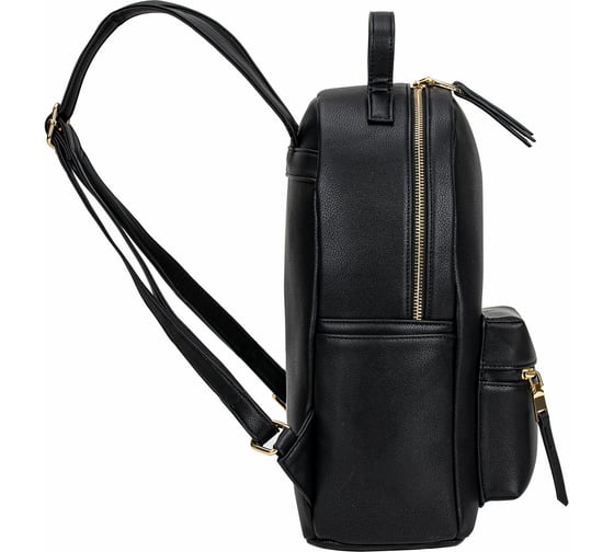 Рюкзак из экокожи BRAUBERG PODIUM женский, с отделением для планшета, черный, 34x25x13, 270817