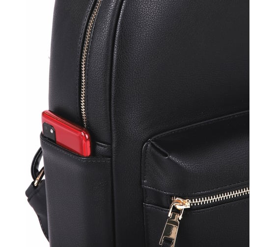 Рюкзак из экокожи BRAUBERG PODIUM женский, с отделением для планшета, черный, 34x25x13, 270817