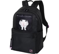 Универсальный рюкзак BRAUBERG FASHION CITY Romantic, черный, 44x31x16 см, 270808