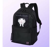 Универсальный рюкзак BRAUBERG FASHION CITY Romantic, черный, 44x31x16 см, 270808