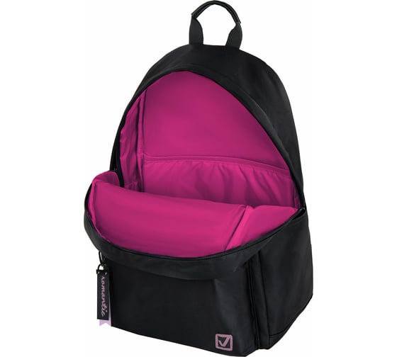 Универсальный рюкзак BRAUBERG FASHION CITY Romantic, черный, 44x31x16 см, 270808