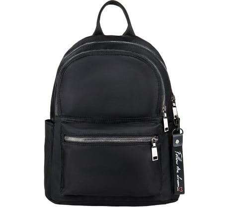 Женский рюкзак BRAUBERG PODIUM, 2 отделения, нейлон, черный, 33x24x13см, 270816