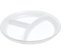 Тарелки IP Белый Орел белые, д205, 1,2,3 секции, 12 шт 4323