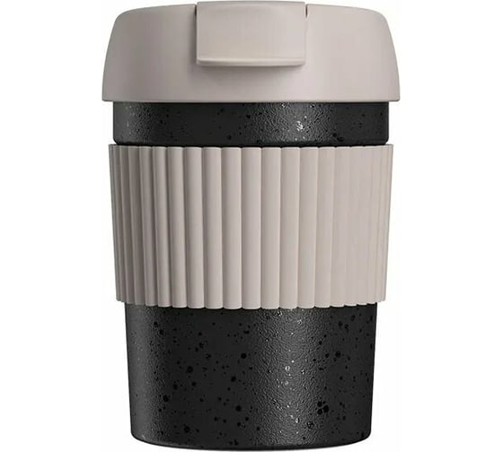 Термостакан-непроливайка KissKissFish Rainbow Vacuum Coffee Tumbler Mini черный/серый S-U35C-179