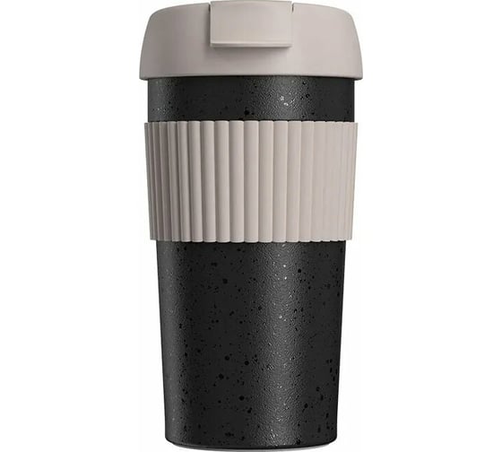 Термостакан-непроливайка KissKissFish Rainbow Vacuum Coffee Tumbler черный/серый S-U45C-230 1