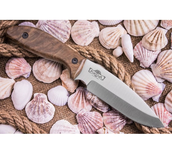 Туристический нож Kizlyar Supreme Fortuna сталь AUS-8 StoneWash рукоять из Кавказского ореха 4650065056953