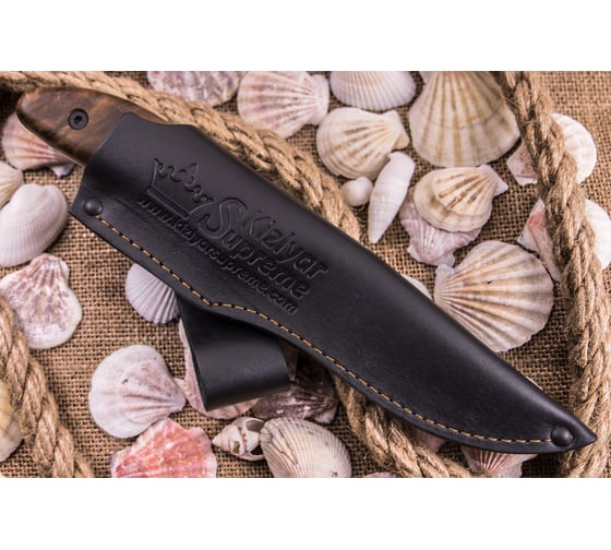 Туристический нож Kizlyar Supreme Fortuna сталь AUS-8 StoneWash рукоять из Кавказского ореха 4650065056953