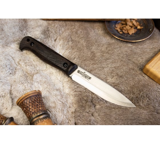 Туристический нож Kizlyar Supreme Forester StoneWash, сталь N690, рукоять из Кавказского ореха 4650065059749