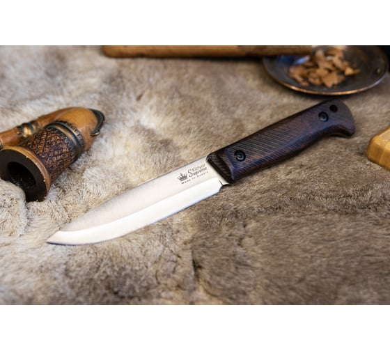 Туристический нож Kizlyar Supreme Forester StoneWash, сталь N690, рукоять из Кавказского ореха 4650065059749