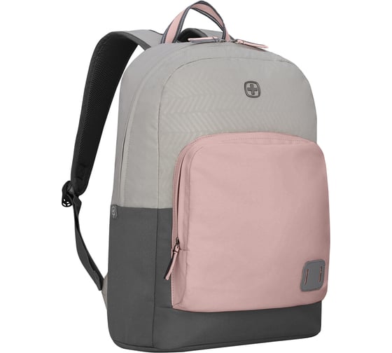 Рюкзак Wenger NEXT Crango 16", серый/розовый, переработанный ПЭТ/Полиэстер, 33x22x46 см, 27 л 611982