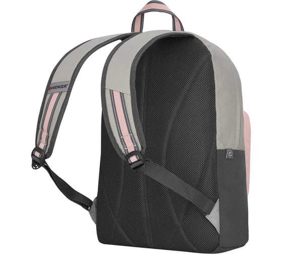 Рюкзак Wenger NEXT Crango 16", серый/розовый, переработанный ПЭТ/Полиэстер, 33x22x46 см, 27 л 611982
