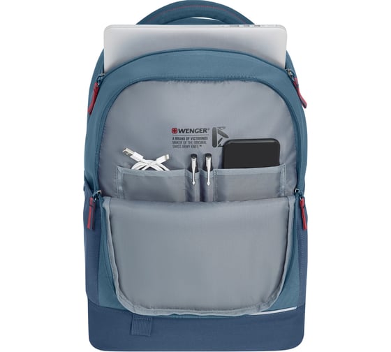 Рюкзак Wenger NEXT Tyon 16", синий/деним, переработанный ПЭТ/Полиэстер, 32x18x48 см, 23 л 611985