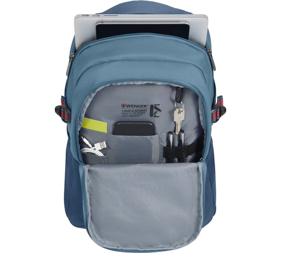 Рюкзак Wenger NEXT Ryde 16", синий/деним, переработанный ПЭТ/Полиэстер, 32x21x47 см, 26 л 611992