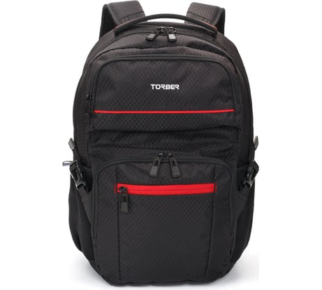 Рюкзак Torber XPLOR с отделением для ноутбука 15", чёрный, полиэстер, 49x34.5x18.5 см T9903-RED
