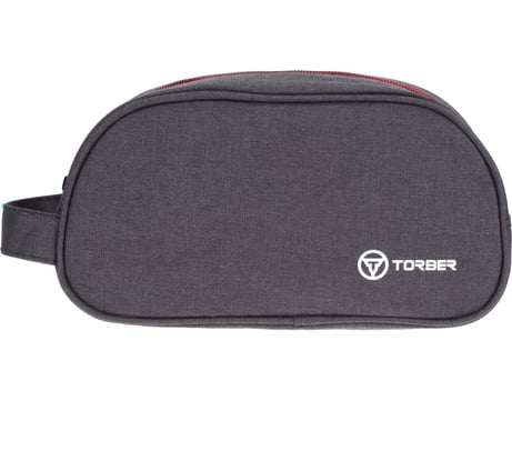 Дорожный несессер Torber чёрный/бордовый, полиэстер 300D, 23x12x10 см T056-BRD