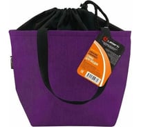 Сумка для обедов Lamark на шнурке, 175х140х195 мм, Лён, фиолетовый DC0021-LVL