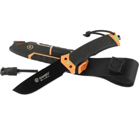 Нож c паракордом Ganzo G8012V2-OR