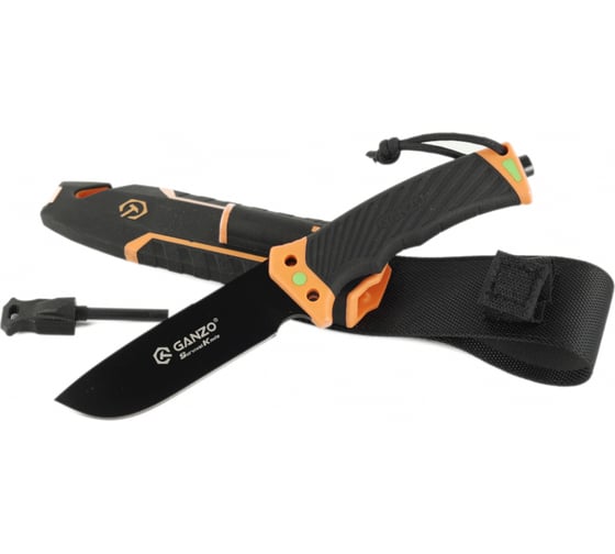 Нож c паракордом Ganzo G8012V2-OR 1