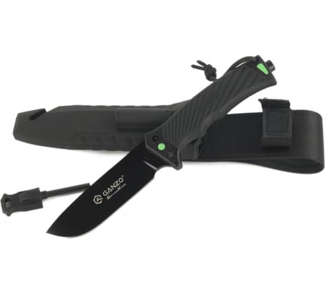 Нож с паракордом Ganzo G8012V2-BK