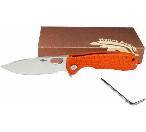Нож Honey Badger Flipper L,  с оранжевой рукоятью HB1006