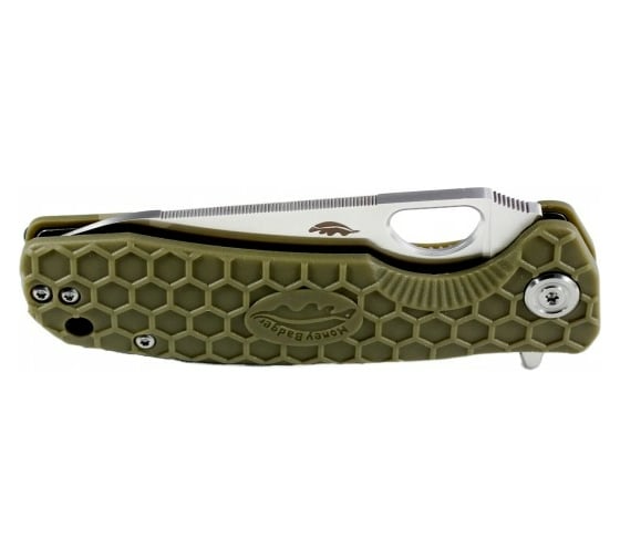 Нож Honey Badger Leaf L, с зеленой рукоятью HB1290