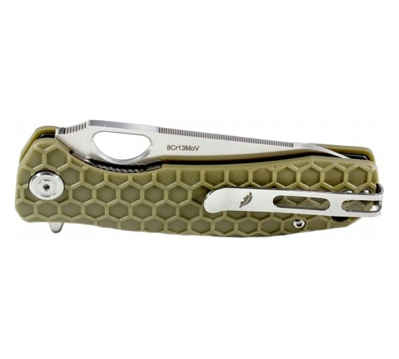Нож Honey Badger Leaf L, с зеленой рукоятью HB1290