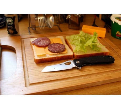 Нож Honey Badger Wharnclever M, с черной рукоятью HB1038