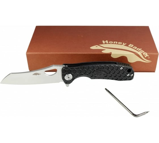 Нож Honey Badger Wharnclever D2 L, с черной рукоятью HB1104